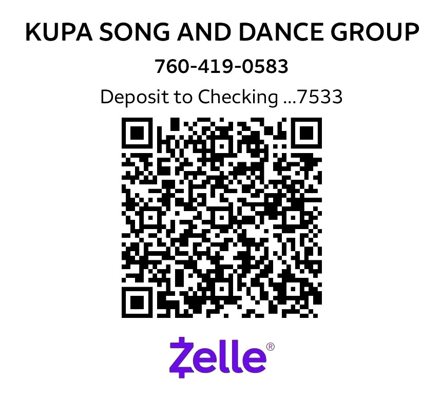 Zelle QR code for Kupa Song and Dance Group